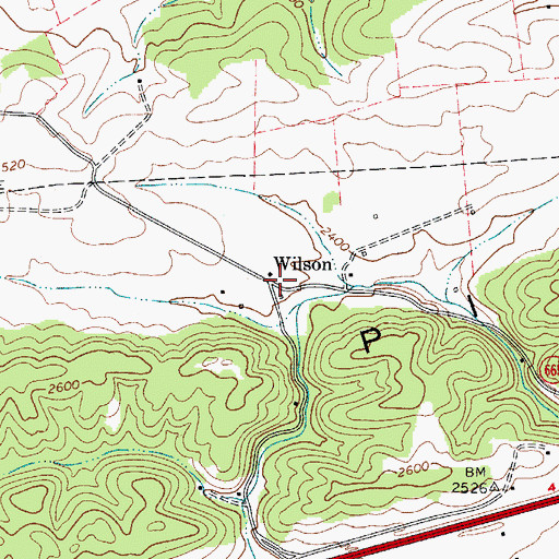 Topographic Map of Wilson, VA