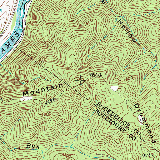 Topographic Map of Wilson Mountain, VA