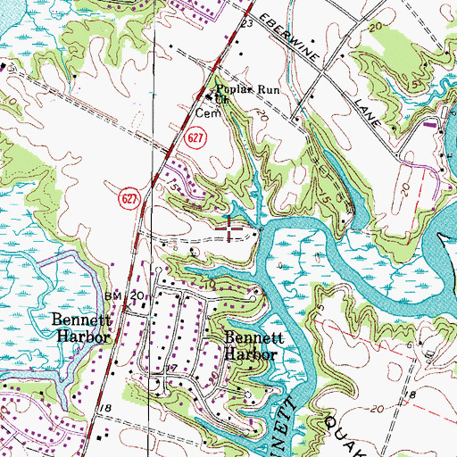 Topographic Map of Ames Cove, VA