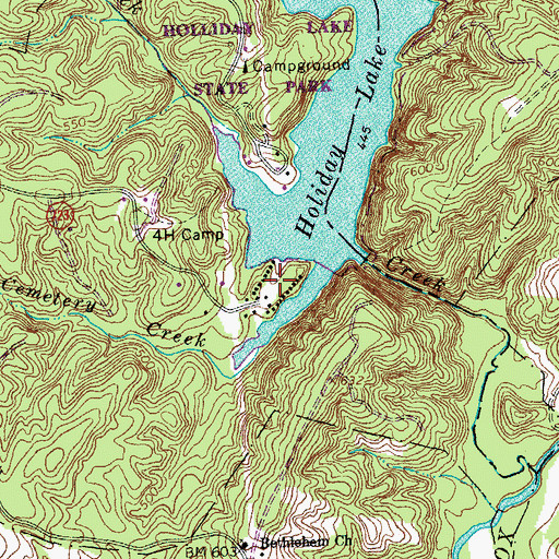 Topographic Map of Four H Club, VA