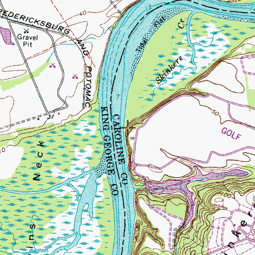 Topographic Map of Morelan Reach, VA