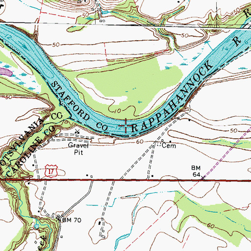 Topographic Map of Fox Spring Bend, VA