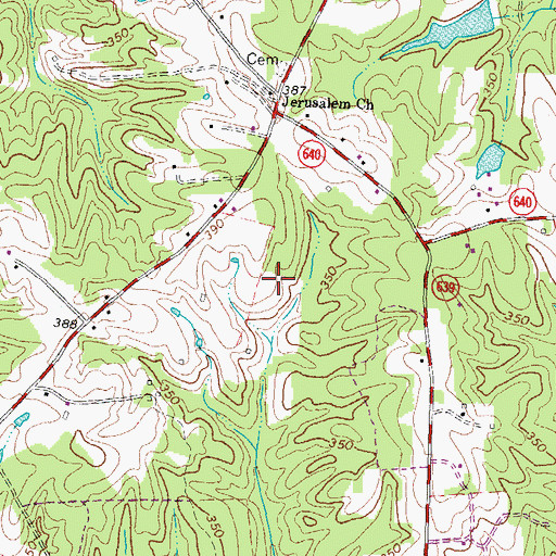 Topographic Map of Jerusalem School (historical), VA