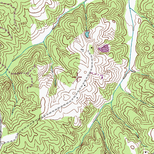 Topographic Map of Nottoway County, VA