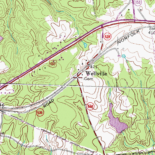 Topographic Map of Poplar Lawn School (historical), VA