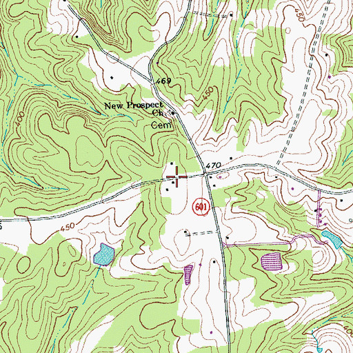 Topographic Map of Prospect School (historical), VA