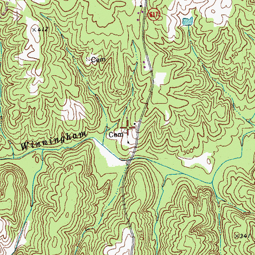 Topographic Map of Robinson Cemetery, VA