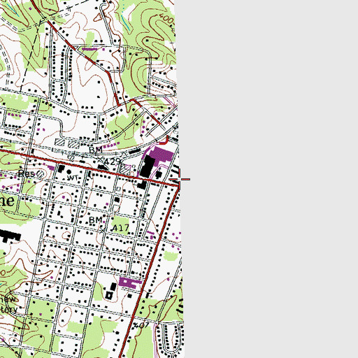 Topographic Map of Saint Lukes Episcopal Church, VA