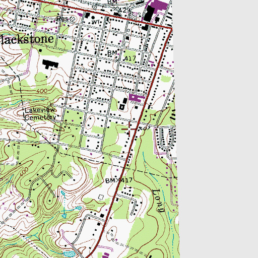 Topographic Map of Seventh Day Adventist Church, VA