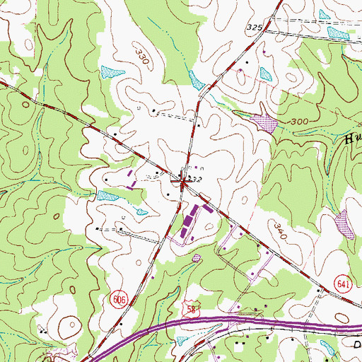 Topographic Map of Abernathy School (historical), VA