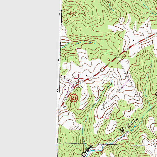 Topographic Map of Bethlehem Church (historical), VA