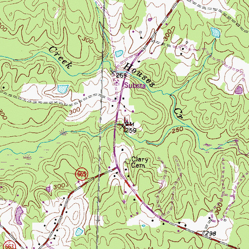 Topographic Map of Clary Millpond (historical), VA