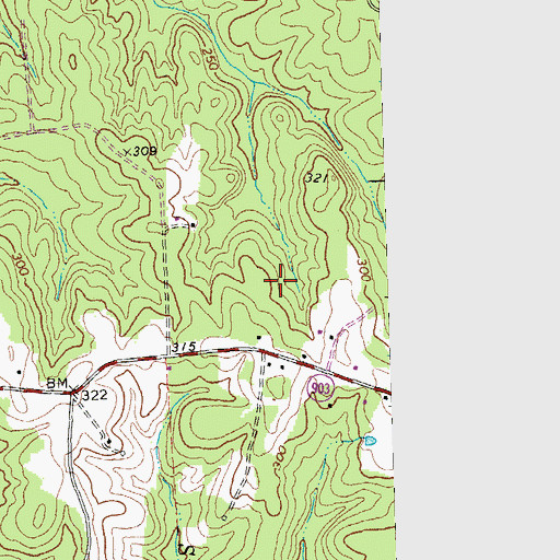 Topographic Map of Ebony School (historical), VA