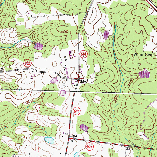 Topographic Map of Edmunds Store, VA