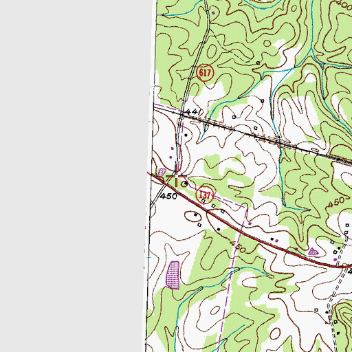 Topographic Map of Forest Hill School, VA