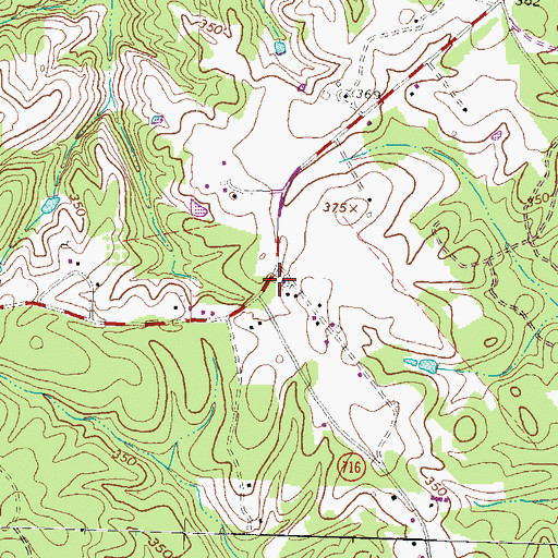 Topographic Map of Gholsonville School (historical), VA