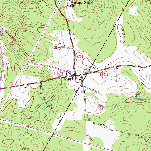 Topographic Map of Harris Crossroads, VA