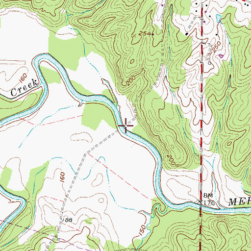 Topographic Map of Jones Low Bridge (historical), VA