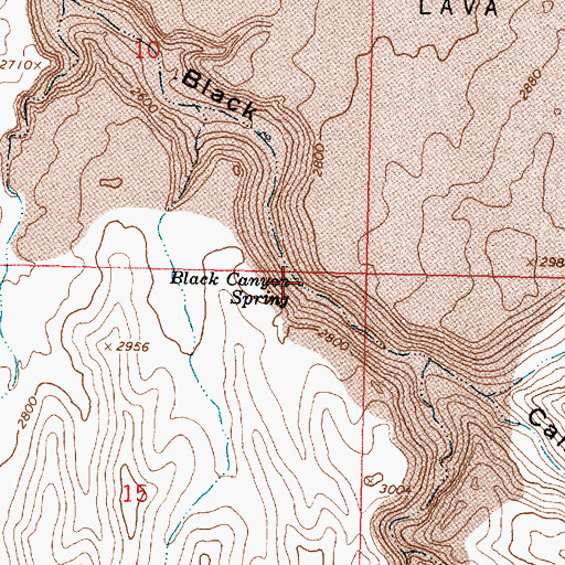 Topographic Map of Black Canyon Spring, AZ