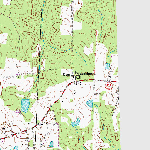 Topographic Map of Macedonia Cemetery, VA