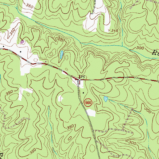 Topographic Map of Oak Corner, VA