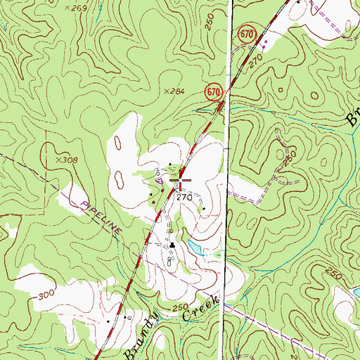 Topographic Map of Old Fitzhugh, VA