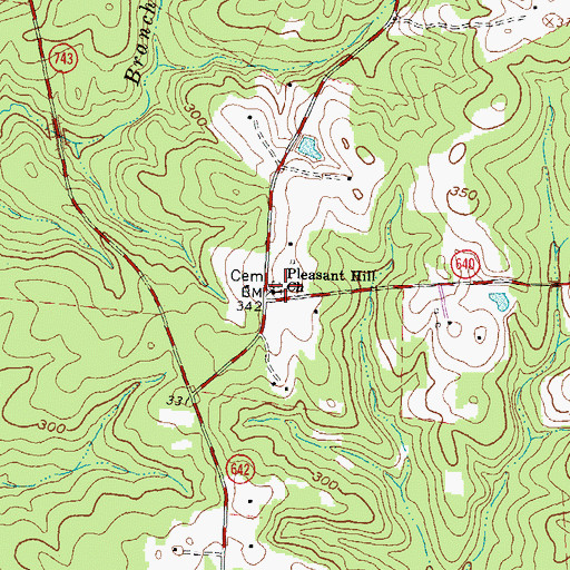 Topographic Map of Pleasant Hill School (historical), VA