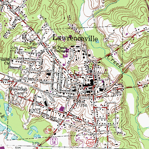 Topographic Map of Saint Andrews Episcopal Church, VA