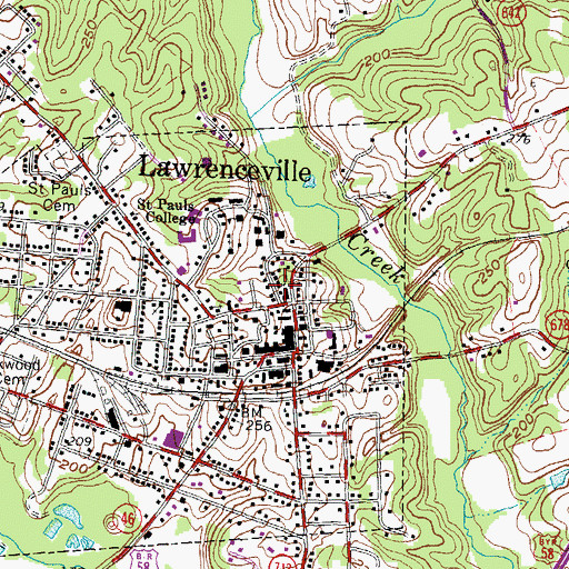 Topographic Map of Saint James African Methodist Episcopal Church, VA