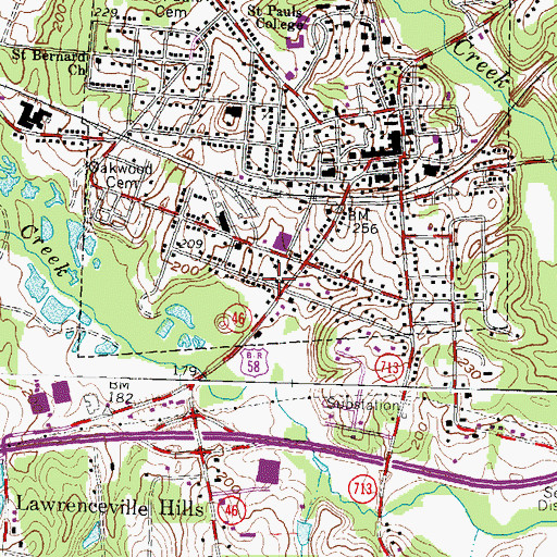 Topographic Map of Union African Methodist Episcopal Zion Church (historical), VA