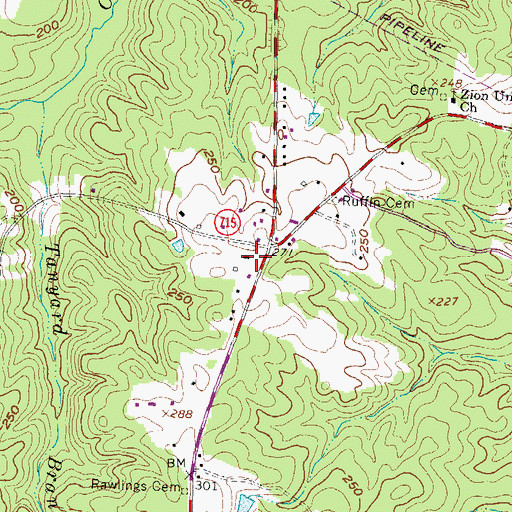 Topographic Map of Zion Union School Number One (historical), VA