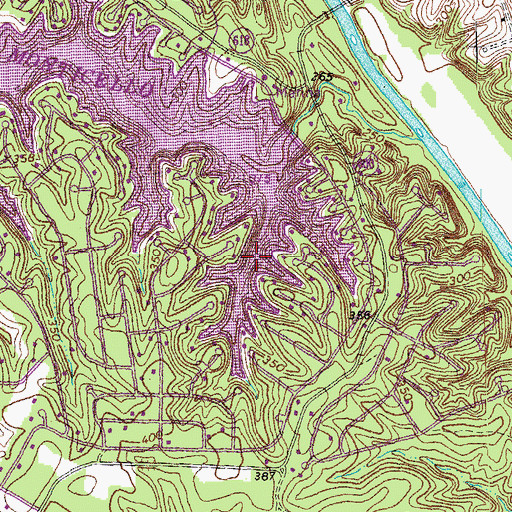 Topographic Map of Adams Cove, VA