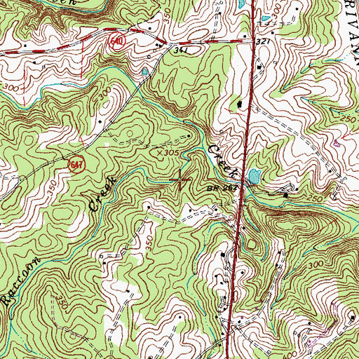 Topographic Map of Fluvanna County, VA
