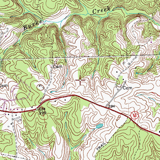 Topographic Map of Fluvanna County High School, VA