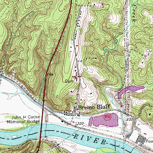 Topographic Map of Grace Memorial Episcopal Church, VA