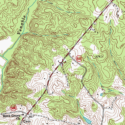 Topographic Map of Hollywood School (historical), VA