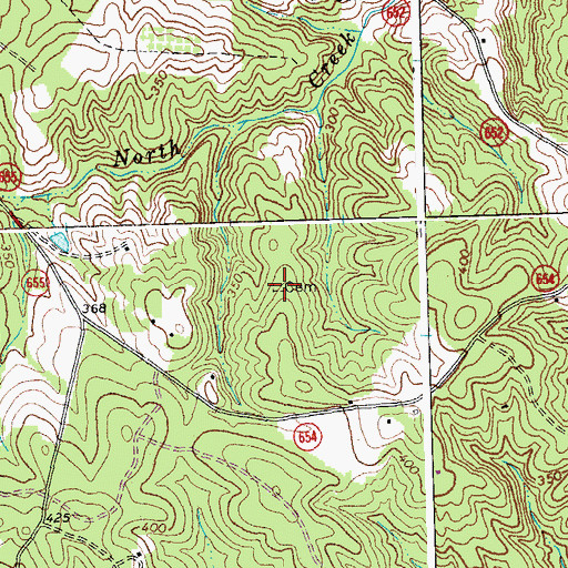 Topographic Map of O'Brien Cemetery, VA