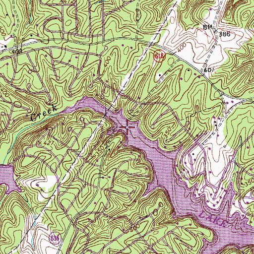 Topographic Map of Van Buren Cove, VA