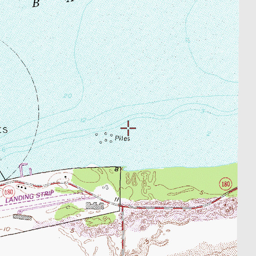 Topographic Map of South Bank, AL