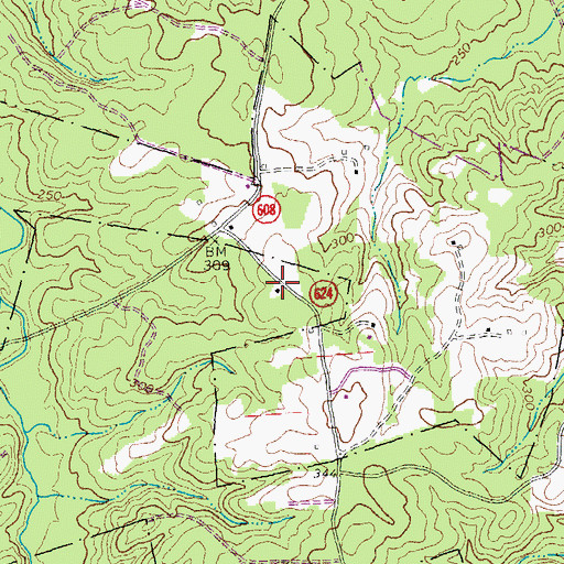 Topographic Map of Bonbrook School (historical), VA