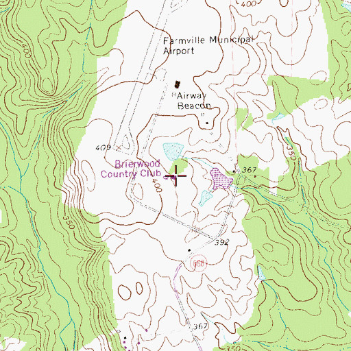 Topographic Map of Brierwood Country Club, VA
