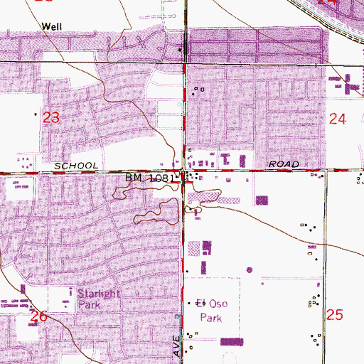 Topographic Map of Plaza Seventyfive Shopping Center, AZ