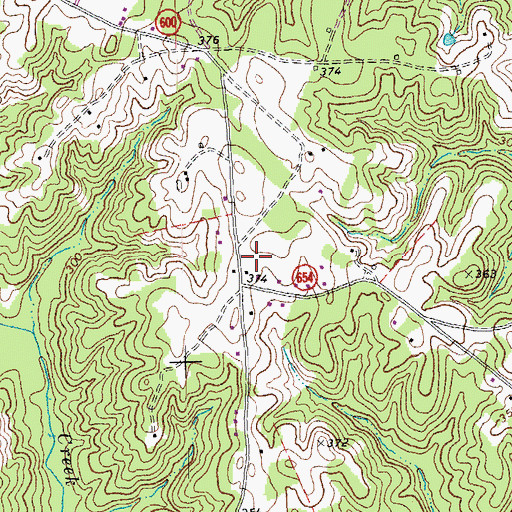 Topographic Map of Cedar Fork School (historical), VA