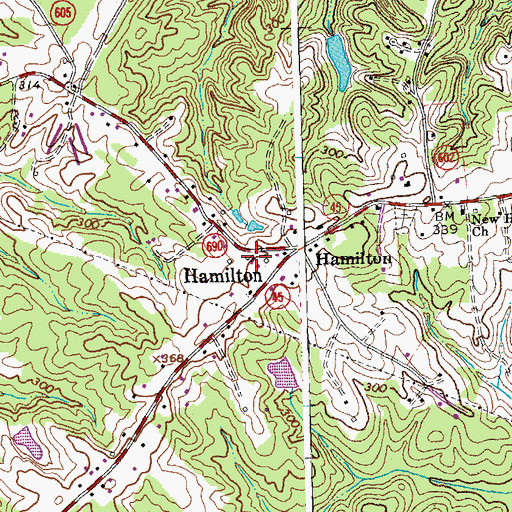 Topographic Map of Hamilton High School (historical), VA