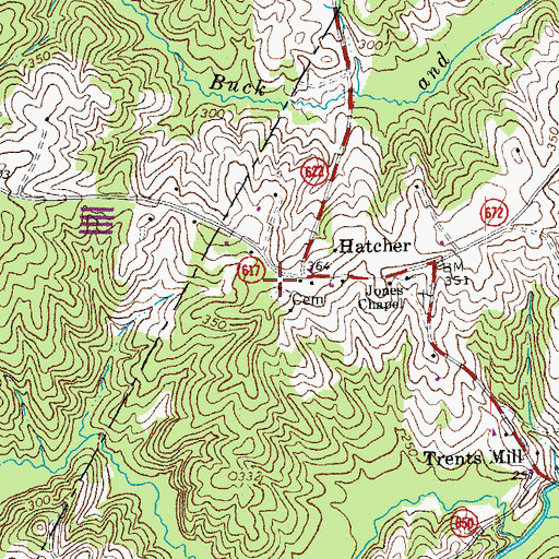 Topographic Map of Hatcher Methodist Church (historical), VA