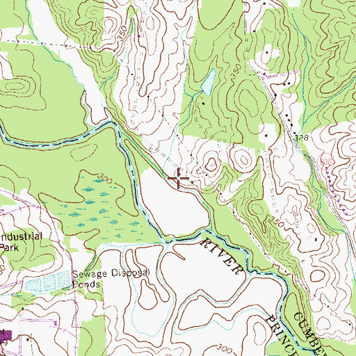 Topographic Map of Jacksons Mill (historical), VA