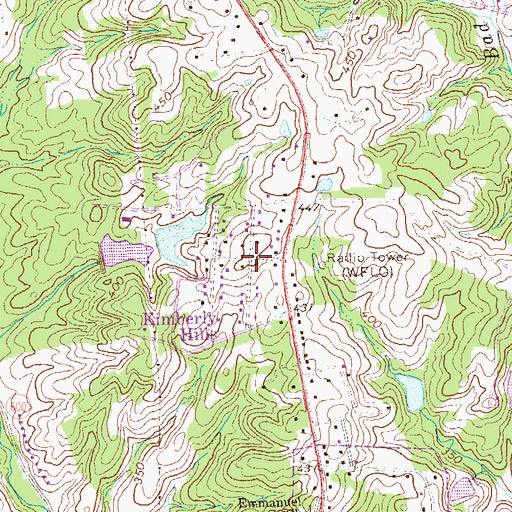 Topographic Map of Kimberly Hills, VA