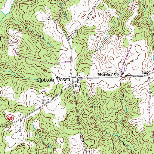 Topographic Map of Morton School (historical), VA