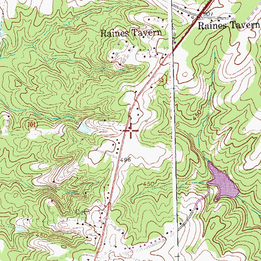 Topographic Map of Saint Pauls Church (historical), VA