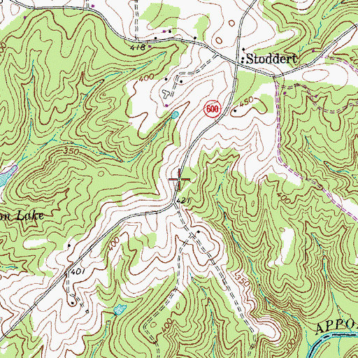 Topographic Map of Stoddert School (historical), VA